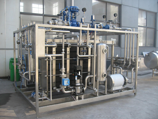 Sus304/316 Pasteuriseringsmachine met PLC voor melk / yoghurt / vruchtensap verwerkingslijn
