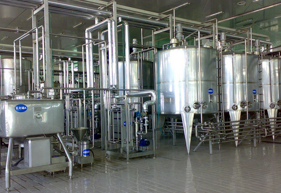 SUS304/316 op maat gemaakte 500-5000L/H plantaardige melkverwerkingslijn complete soja/mondmelk productielijn melkmachine met PLC