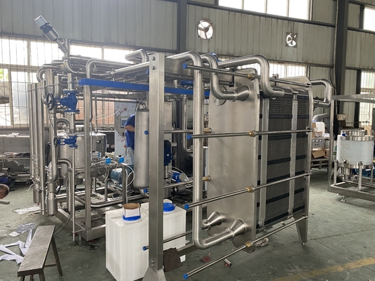 Hoge capaciteit 0,5-20L/h pasteurisator voor melk/fruit sap/sauce verwerkingslijn Volledig automatische of semi-automatische pasteurisatie machine met PLC