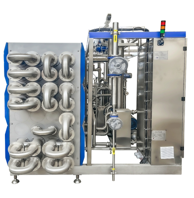 SUS304/316 UHT-sterilisator voor melk/yoghurt/eier vloeibare verwerkingslijn UHT-sterilisatiemachine met PLC-buissterilisator