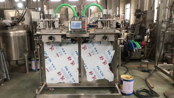 SUS304/316 Automatische aseptische BIB-vuller voor 2L/10L/20L zak in doos melk/olie/kokosolie