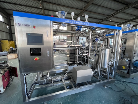 Volledige gepasteuriseerde melkverwerkingslijn voor volle melk magere melk en gearomatiseerde melk aangepaste melkmachine met PLC