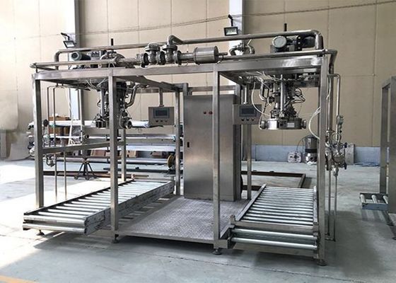 SUS304/316 Aseptische vulmachine met één of twee koppen voor 1-220 liter aseptische zak olie/yoghurt/sausvuller met PLC